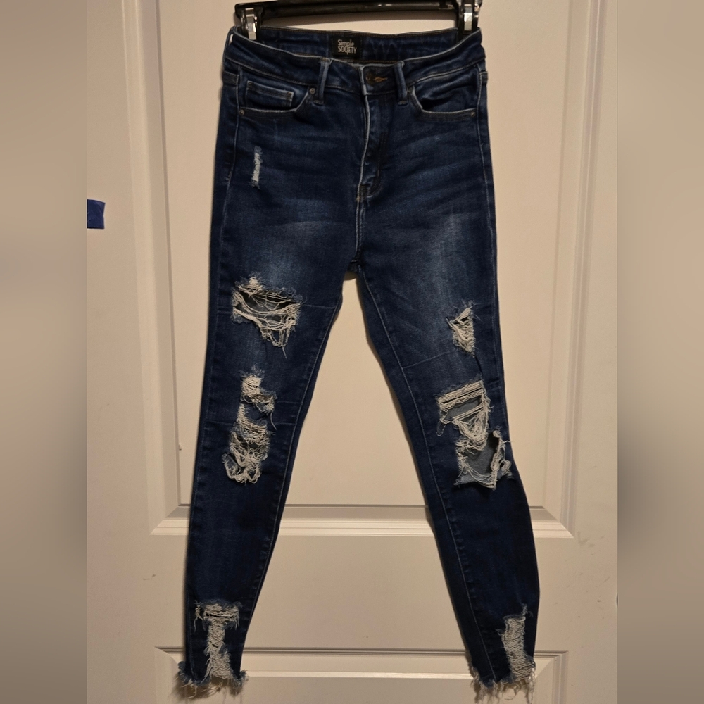 Simple Society Distressed Blue Women's Jeans